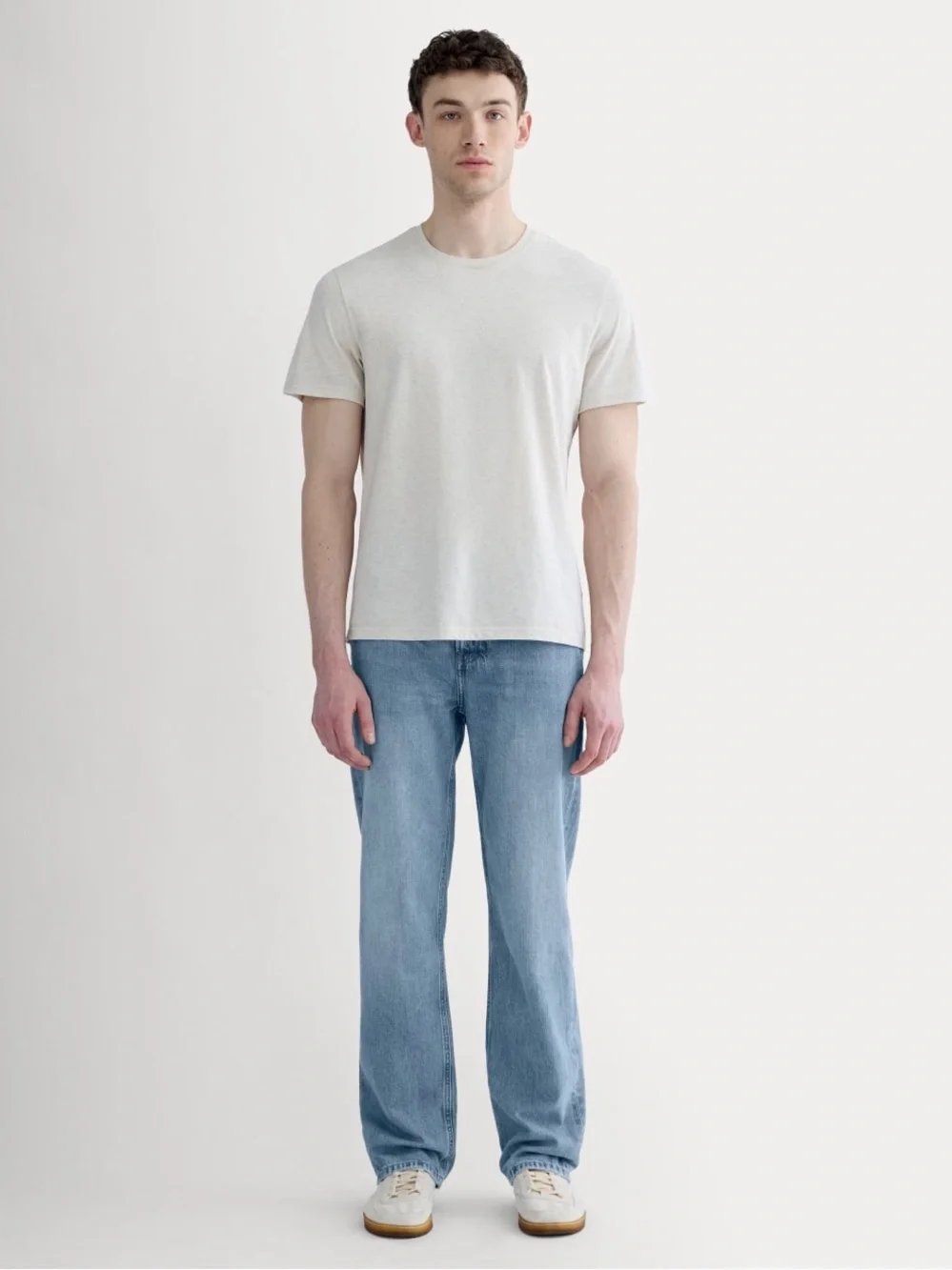 Everlane Men’s The Uniform Organic Crew Size XXL Slim Fit in Ivory - Picture 2 of 15